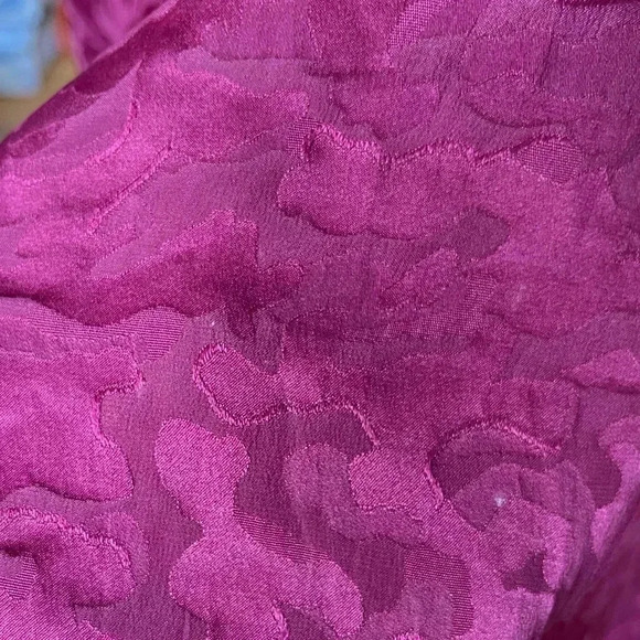 Vintage 1970 Yves Saint Laurent Rive Gauche| Red Silk Bow Blouse| 36 - Picture 10 of 11